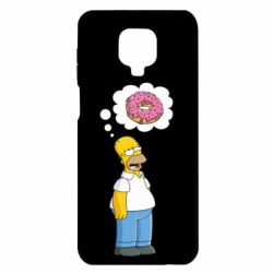 Чехол для Xiaomi Redmi Note 9S/9Pro/9Pro Max Гомер думает о пончике - PrintSalon