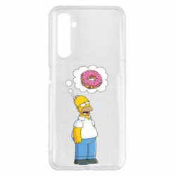 Чехол для Realme 6 Pro Гомер думает о пончике - PrintSalon