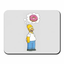Коврик для мыши Гомер думает о пончике - PrintSalon