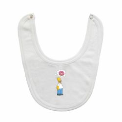 Слюнявчик  Гомер думает о пончике - PrintSalon