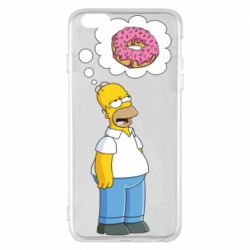 Чехол для iPhone 6 Plus/6S Plus Гомер думает о пончике - PrintSalon