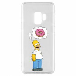 Чехол для Samsung S9 Гомер думает о пончике - PrintSalon