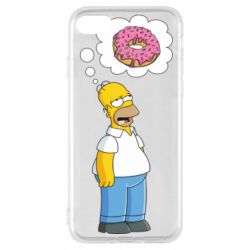 Чехол для iPhone 8 Гомер думает о пончике - PrintSalon