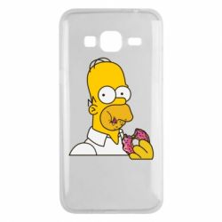 Чехол для Samsung J3 2016 Гомер любит пончики - PrintSalon