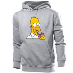 Мужское худи Гомер любит пончики - PrintSalon