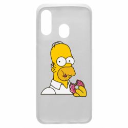 Чехол для Samsung A40 Гомер любит пончики - PrintSalon