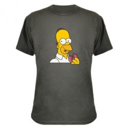 Камуфляжная футболка Гомер любит пончики - PrintSalon