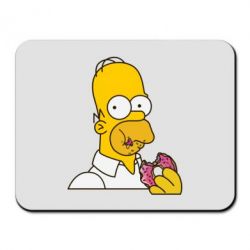 Коврик для мыши Гомер любит пончики - PrintSalon