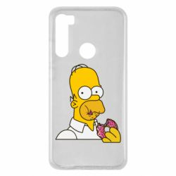 Чехол для Xiaomi Redmi Note 8 Гомер любит пончики - PrintSalon