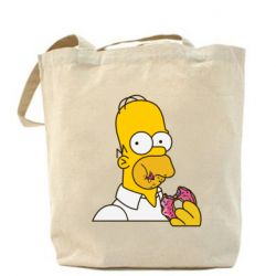 Эко-сумка Гомер любит пончики - PrintSalon