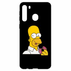 Чехол для Samsung A21 Гомер любит пончики - PrintSalon