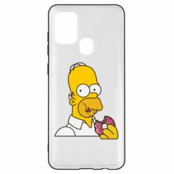 Чехол для Samsung A21s Гомер любит пончики - PrintSalon