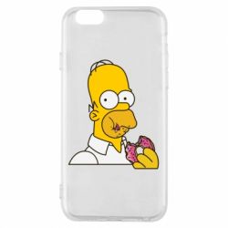 Чехол для iPhone 6/6S Гомер любит пончики - PrintSalon