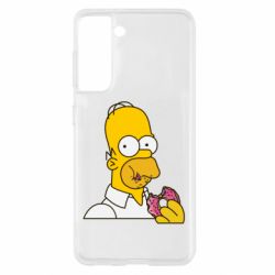 Чехол для Samsung S21 Гомер любит пончики - PrintSalon