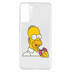 Чехол для Samsung S21+ Гомер любит пончики - PrintSalon