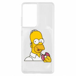 Чехол для Samsung S21 Ultra Гомер любит пончики - PrintSalon