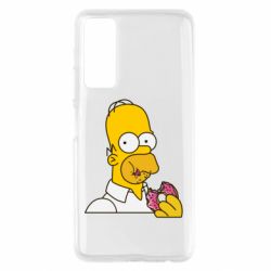 Чехол для Huawei P Smart 2021 Гомер любит пончики - PrintSalon