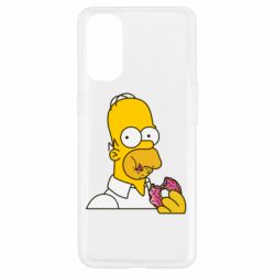 Чехол для Oppo Reno 4 Гомер любит пончики - PrintSalon