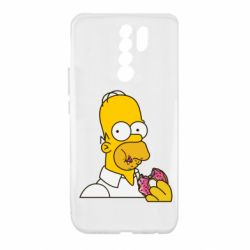 Чехол для Xiaomi Redmi 9 Гомер любит пончики - PrintSalon