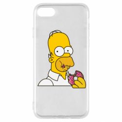 Чехол для iPhone SE 2022 Гомер любит пончики - PrintSalon