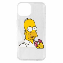 Чехол для iPhone 14 Гомер любит пончики - PrintSalon