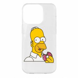 Чехол для iPhone 14 Pro Гомер любит пончики - PrintSalon
