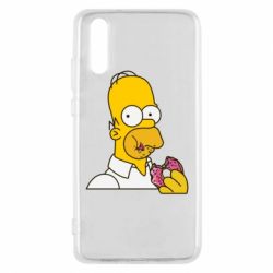Чехол для Huawei P20 Гомер любит пончики - PrintSalon