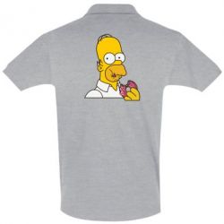 Мужское поло Гомер любит пончики - PrintSalon