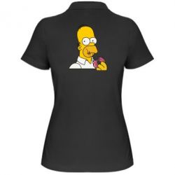 Женское поло Гомер любит пончики - PrintSalon