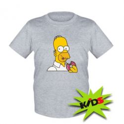 Детская футболка Гомер любит пончики - PrintSalon