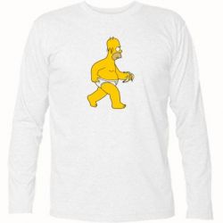Футболка с длинным рукавом Гомер Симпсон в трусиках - PrintSalon