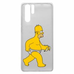 Чехол для Huawei P30 Pro Гомер Симпсон в трусиках - PrintSalon