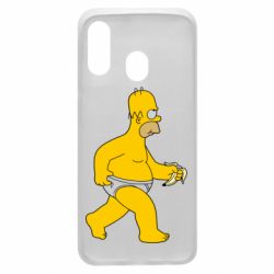 Чехол для Samsung A40 Гомер Симпсон в трусиках - PrintSalon