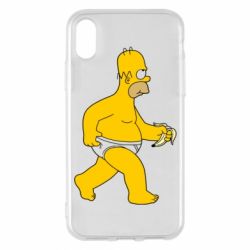 Чехол для iPhone X/Xs Гомер Симпсон в трусиках - PrintSalon