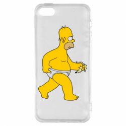 Чехол для iPhone5/5S/SE Гомер Симпсон в трусиках - PrintSalon