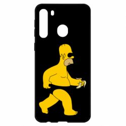 Чехол для Samsung A21 Гомер Симпсон в трусиках - PrintSalon
