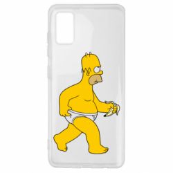 Чехол для Samsung A41 Гомер Симпсон в трусиках-PrintSalon Чехол для Samsung A41 Гомер Симпсон в трусиках