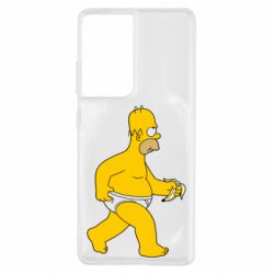 Чехол для Samsung S21 Ultra Гомер Симпсон в трусиках - PrintSalon
