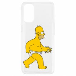 Чехол для Oppo Reno 4 Гомер Симпсон в трусиках - PrintSalon