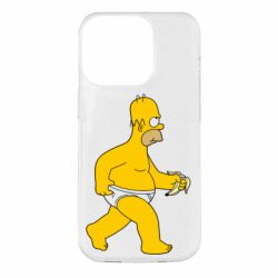 Чехол для iPhone 14 Pro Гомер Симпсон в трусиках - PrintSalon