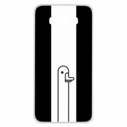 Чехол для Samsung J7 2016 Goose black and white
