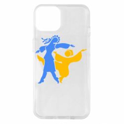 Чехол для iPhone 14 Гопак. Девушка и парень - PrintSalon