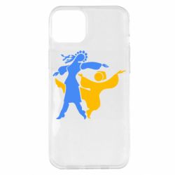 Чехол для iPhone 14 Plus Гопак. Девушка и парень - PrintSalon