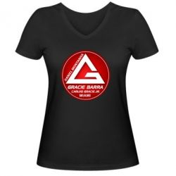 Женская футболка с V-образным вырезом Gracie Barra Miami - PrintSalon