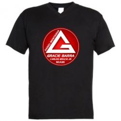 Мужская футболка  с V-образным вырезом Gracie Barra Miami - PrintSalon