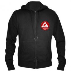 Мужское худи на молнии Gracie Barra Miami - PrintSalon