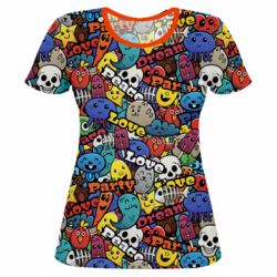 Жіноча 3D футболка Graffiti 1 - PrintSalon