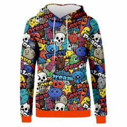 Жіноче 3D худі Graffiti 1