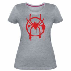 Женская премиум футболка Graffiti Spider Man Logo - PrintSalon
