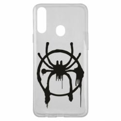 Чехол для Samsung A20s Graffiti Spider Man Logo - PrintSalon